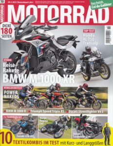 Titelseite: MOTORRAD 10/2023 – Top-Test Honda XL 750 Transalp, Suzuki Hayabusa gebraucht