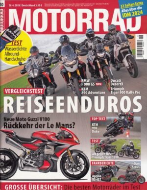 MOTORRAD 10/2024 – Top-Test KTM 990 Duke; Triumph Tiger 1200 alt vs. neu