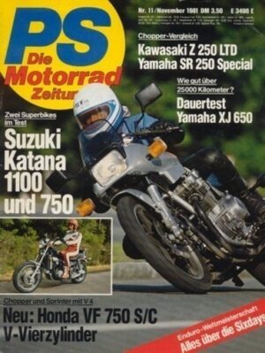 PS 11/1981 – Suzuki Katana 1100 und 750, Yamaha XJ 650, Kawasaki Z 750 LTD vs. Yamaha SR 250 Special