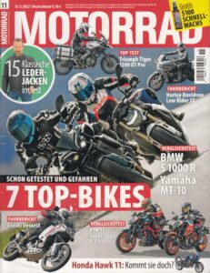 Titelseite: MOTORRAD 11/2022 – Top-Test Triumph Tiger 1200 GT Pro