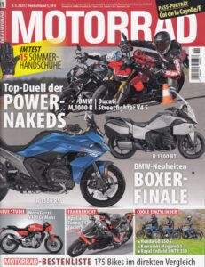 Titelseite: MOTORRAD 11/2025 – Vergleich BMW M 1000 R vs. Ducati Streetfighter V4 S