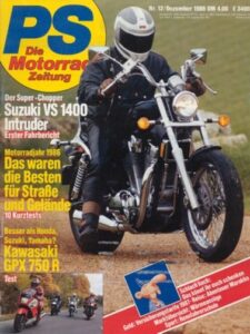 Titelseite: PS 12/1986 – Test Kawasaki GPX 750 R, Fahrbericht Suzuki VS 1400 Intruder