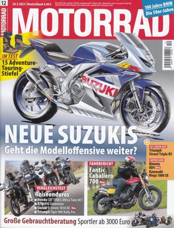 MOTORRAD 12/2023 – Neue Suzukis & Reiseenduro Vergleich