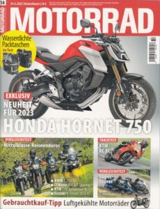 Titelseite: MOTORRAD 14/2022 – BMW R18 Transcontinental vs. Honda GL 1800 Gold Wing Tour