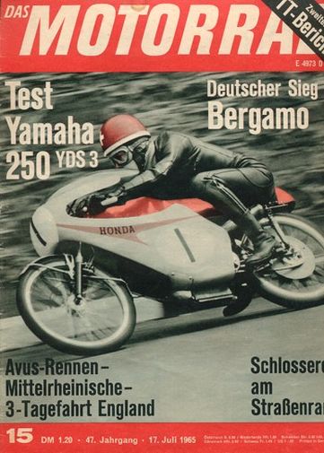 DAS MOTORRAD 15/1965 – Test Yamaha YDS-3 250 ccm; Tourist Trophy 1965