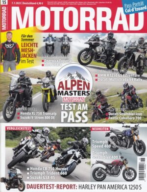 MOTORRAD 15/2023 – Alpenmasters 2023, Harley Pan America 1250 S im Dauertest