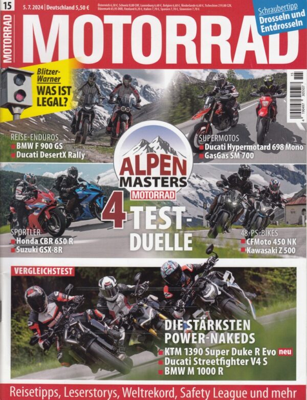 MOTORRAD 15/2024 – Alpen Masters 2024; Italjet Dragster 125 und 300