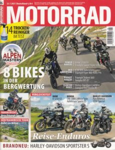 Titelseite: MOTORRAD 16/2021 – BMW S 1000 R & Triumph Speed Triple RS Test