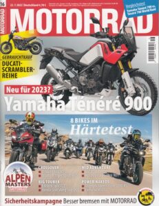 Titelseite: MOTORRAD 16/2022 – Yamaha Ténéré 900 & Alpen Masters 2022, Teil 2