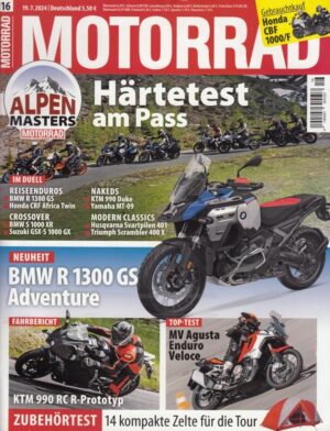 MOTORRAD 16/2024 – Top-Test MV Agusta Enduro Veloce; Honda CBF 1000 / F gebraucht