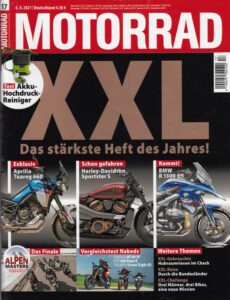 Titelseite: MOTORRAD 17/2021 – Aprilia Tuareg 660 & Harley-Davidson Sportster S