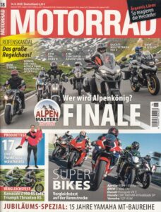 Titelseite: MOTORRAD 18/2020 – Alpenmasters-Finale, Superbike-Test, BMW S 1000 R, Ducati Multistrada, GS 1250