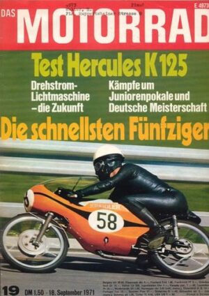 DAS MOTORRAD 19/1971 – Test Hercules K 125 X, Vorstellung Eckert-Honda