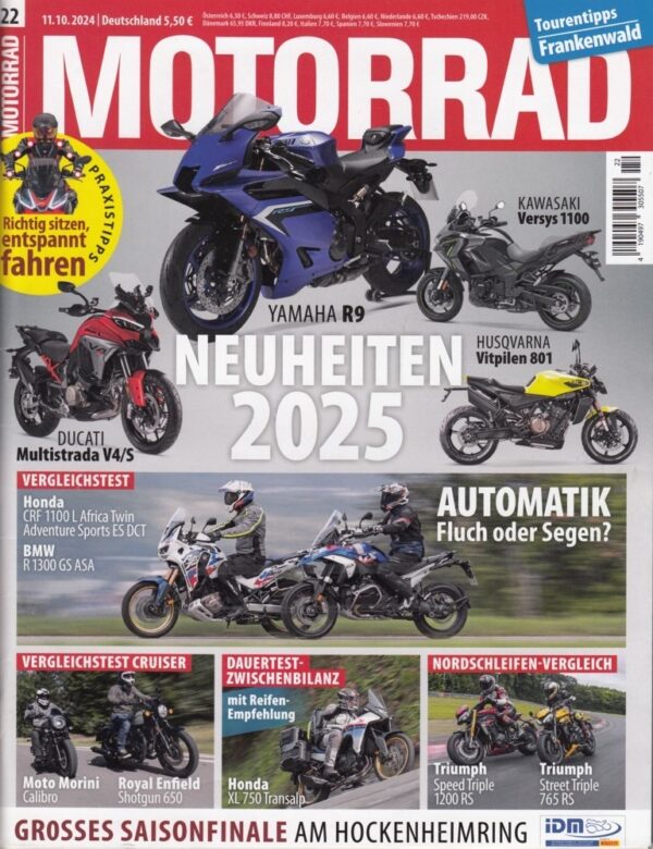 MOTORRAD 22/2024 – BMW R 1300 GS ASA im Vergleich; Honda NC 700 S/X gebraucht kaufen