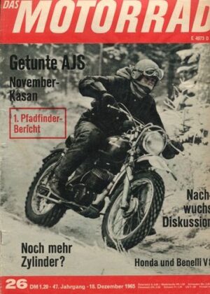 DAS MOTORRAD 26/1965 – Fahrbericht Woro - AJS; 75 Jahre Zweitaktmotor