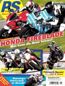 Titelseite: PS 1/2012 – Vergleich 2011 vs 2012: Honda Fireblade und BMW S 1000 RR
