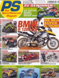 Titelseite: PS 2/2004 – Fahrbericht BMW R 1200 GS, KTM Duke II nach dem Dauertest