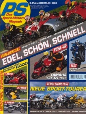 PS 2/2000 – Tune-Up Yamaha YZF-R1, Test Kawasaki ZX-9R Modelljahr 2000