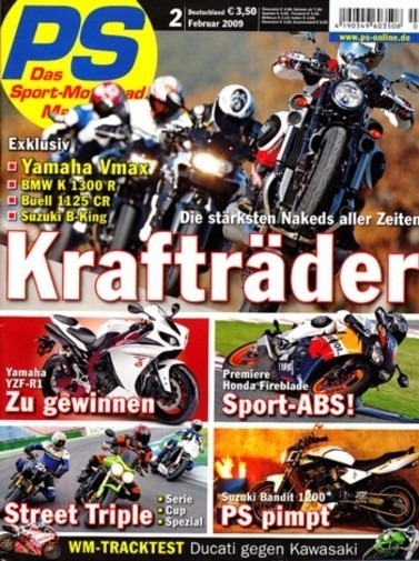 PS 2/2009 – Yamaha Vmax, BMW K 1300 R, Buell 1125 CR, Suzuki B-King