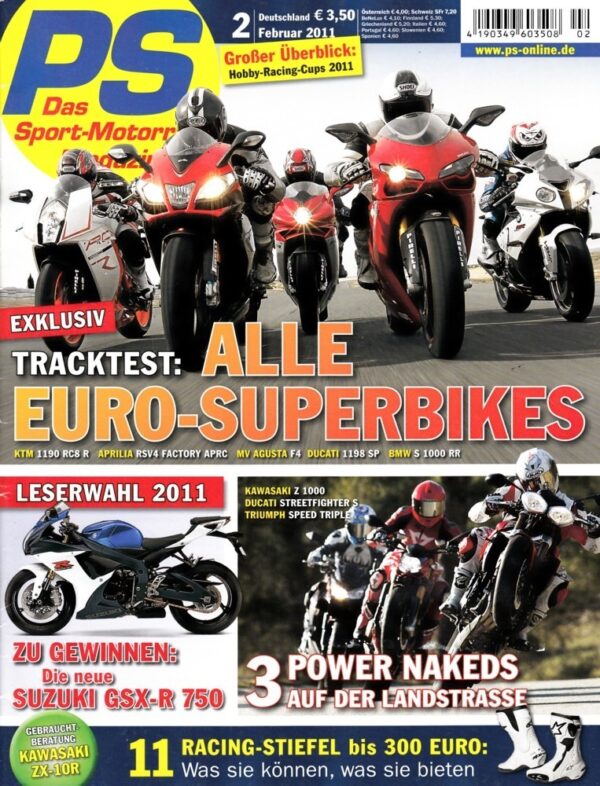 PS 2/2011 – Vergleich Kawasaki Z 1000 vs. Ducati Streetfighter S, Triumph Speed Triple
