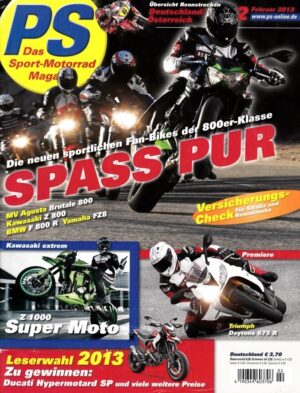02 PS 2/2013 – Vergleich MV Agusta Brutale 800, Kawasaki Z 800, BMW F 800 R, Yamaha FZ8