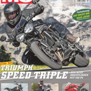 MO 4/2018 – Testberichte Triumph Speed Triple, BMW F 750 / 850 GS, Ducati Panigale V4