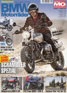 Titelseite: MO BMW Motorräder – R nineT Scrambler, G 310 R – Sonderausgabe 56