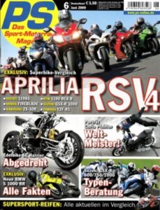 Titelseite: PS 6/2009 – Aprilia RSV4, Ducati 1198S, KTM 1190 RC8R