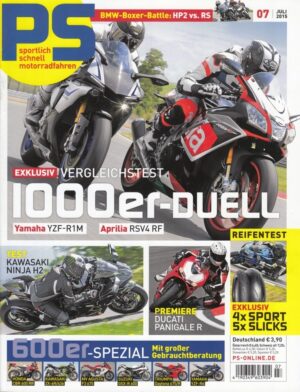 PS 7/2015 – Yamaha YZF-R1M vs. Aprilia RSV4 RF und Test Kawasaki Ninja H2