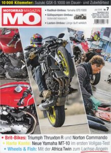 Titelseite: MO 7/2016 – Norton Commando 961 SF Mark II und Triumph Thruxton R