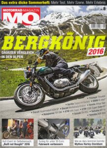 Titelseite: MO 8/2016 – Bergkönig 2016: 12 Bikes im Vergleich, Einzeltest Yamaha Tracer 700