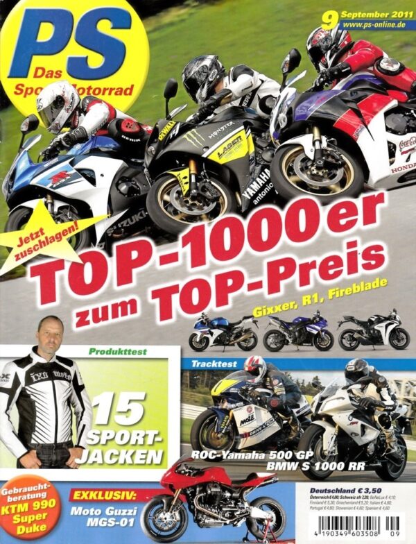 PS 9/2011 – GSX-R 1000, YZF-R1, Fireblade