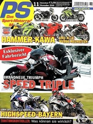 PS 11/2010 – Kawasaki Z1000, Ducati 1198S, Aprilia RSV4 Factory, Triumph Speed Triple, BMW HP2 Sport, BMW S 1000 RR