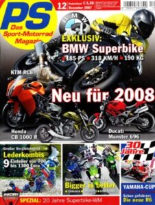 Titelseite: PS 12/2007 – Vorstellung Yamaha YZF-R&; Kawasaki Z750 / Z1000 im Vergleich