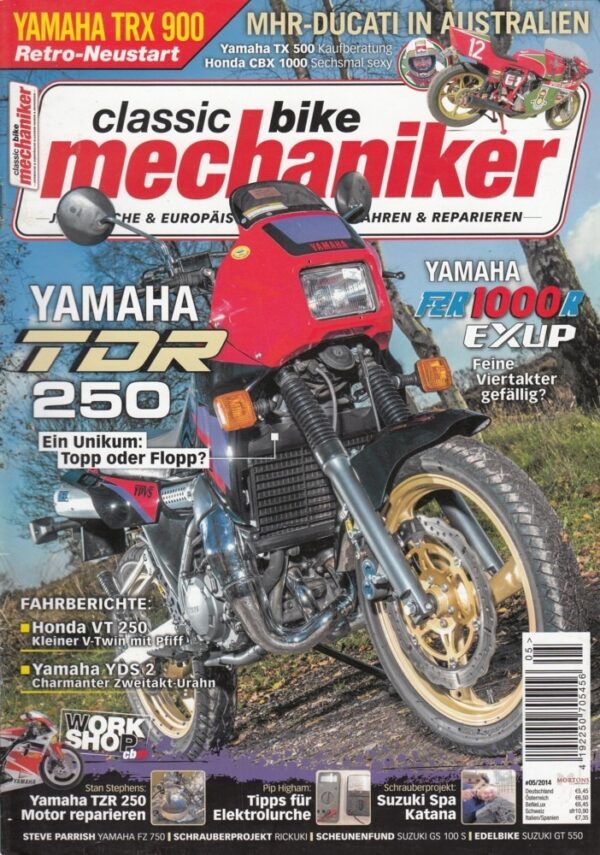 Classic Bike Mechaniker 5/2014 – Yamaha TDR 250, Yamaha FZR 1000, Honda CBX 1000