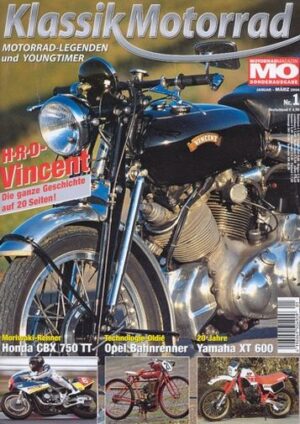 01 MO Klassik Motorrad 1/2004 – HRD Vincent, Honda CBX750 TT, Opel Bahnrenner, Yamaha XT 600