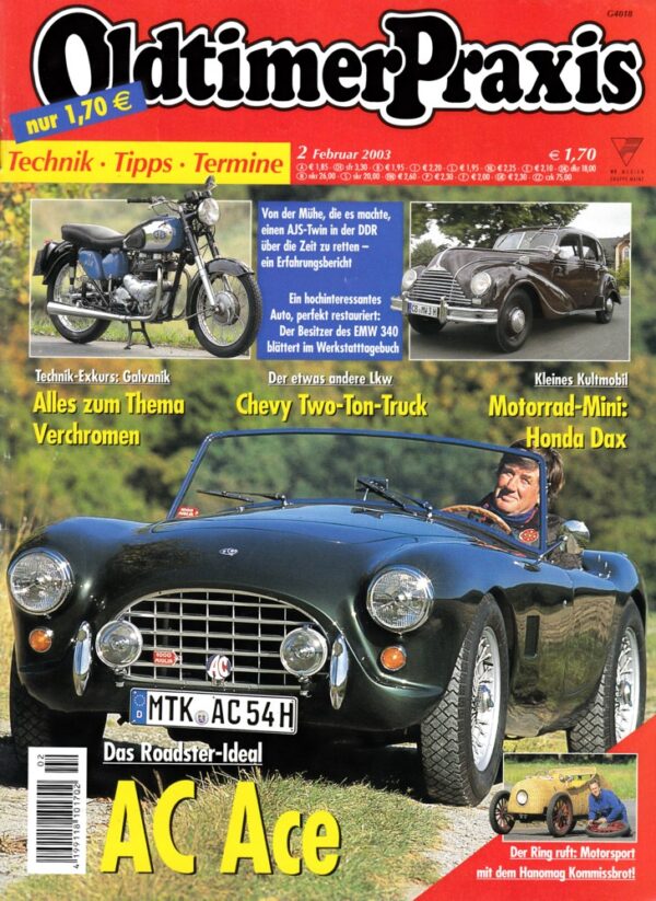 Oldtimer Praxis 02/2003 – AJS M 20; AJS-Twin; Honda Dax