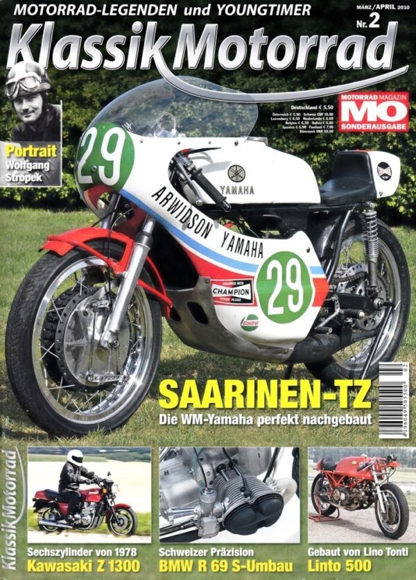 MO Klassik Motorrad 2/2010 – Saarinen-TZ, Kawasaki Z 1300, BMW R 69 S-Umbau, Linto 500
