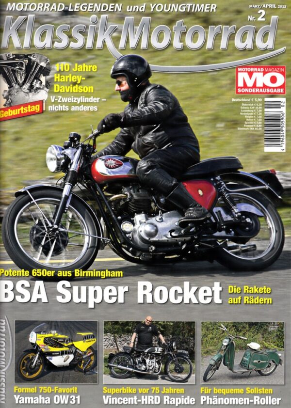 02 MO Klassik Motorrad 2/2013 – BSA Super Rocket, Yamaha OW31, Vincent-HRD Rapide
