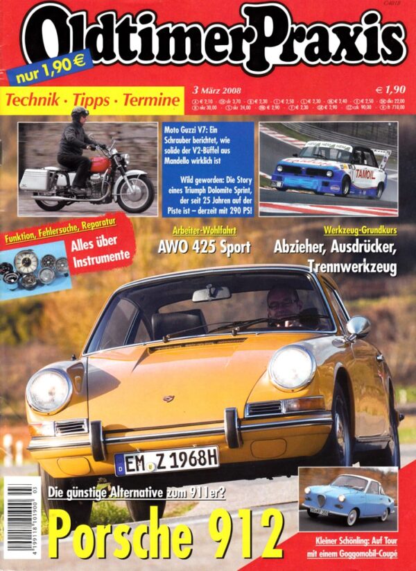Oldtimer Praxis 03/2008 – Porsche 912; Moto Guzzi V7; AWO 425 Sport