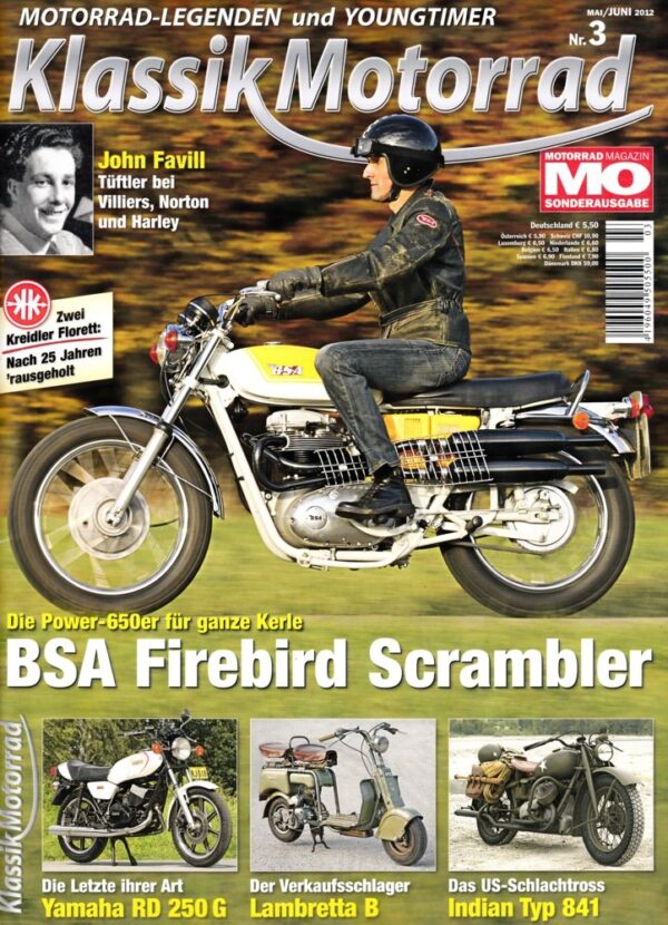 MO Klassik Motorrad 3/2012 – BSA Firebird Scrambler, Yamaha RD 250 G, Lambretta B