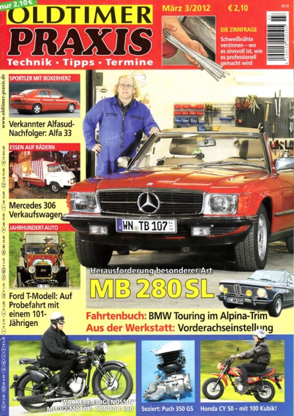 Oldtimer Praxis 03/2012 – Mercedes 280 SL (R107); Condor 680; Puch 350 GS