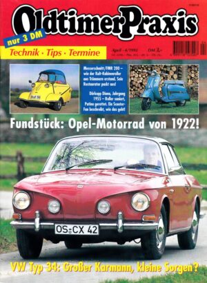 Oldtimer Praxis 4/1995 – Karmann-Ghia; Opel-Motorrad; Dürkopp Diana Standard