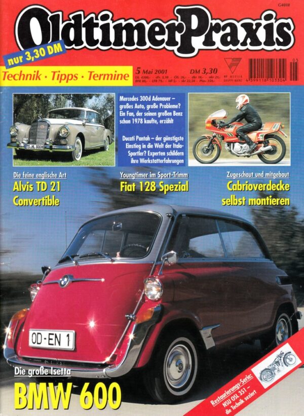 Oldtimer Praxis 05/2001 – BMW 600; Ducati Pantah; NSU OSL 351
