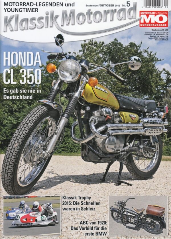 MO Klassik Motorrad 5/2015 – Honda CL 350, ABC Gnome & Rhone, Moto Guzzi Cardellino