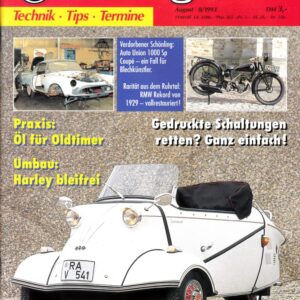 Oldtimer Praxis 08/1993 – FMR / Messerschmitt KR 201; RMW Rekord (1929)