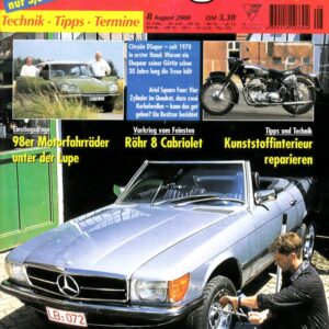 Oldtimer Praxis 08/2000 – Mercedes 450 SL (R107); Ariel Square Four; 98er Motorfahrräder