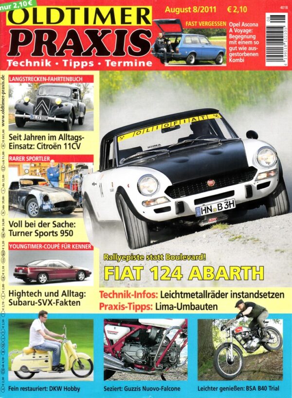 08 Oldtimer Praxis 08/2011 – Fiat 124 Abarth; Guzzis Nuovo Falcone; BSA B40 Trial