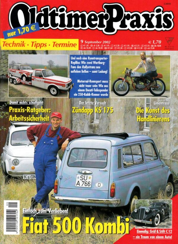 Oldtimer Praxis 09/2002 – Fiat 500 Kombi; Ducati 250 Renner; Zündapp KS 175