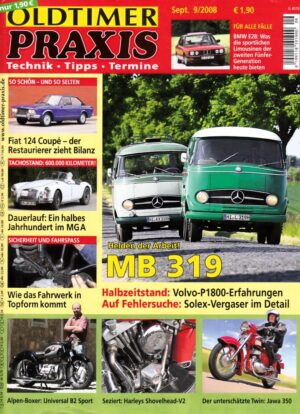Oldtimer Praxis 09/2008 – Mercedes 319; Jawa 350; Universal B2 Sport; Harleys Shovelhead-V2